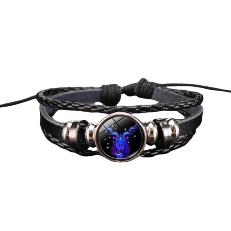Skorzana-bransoletka-z-neonowym-Znakiem-Zodiaku-koziorozec.png