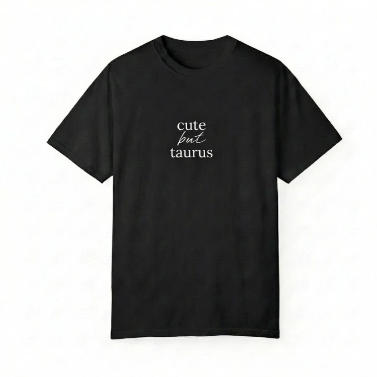 czarny t-shirt cute but taurus.png