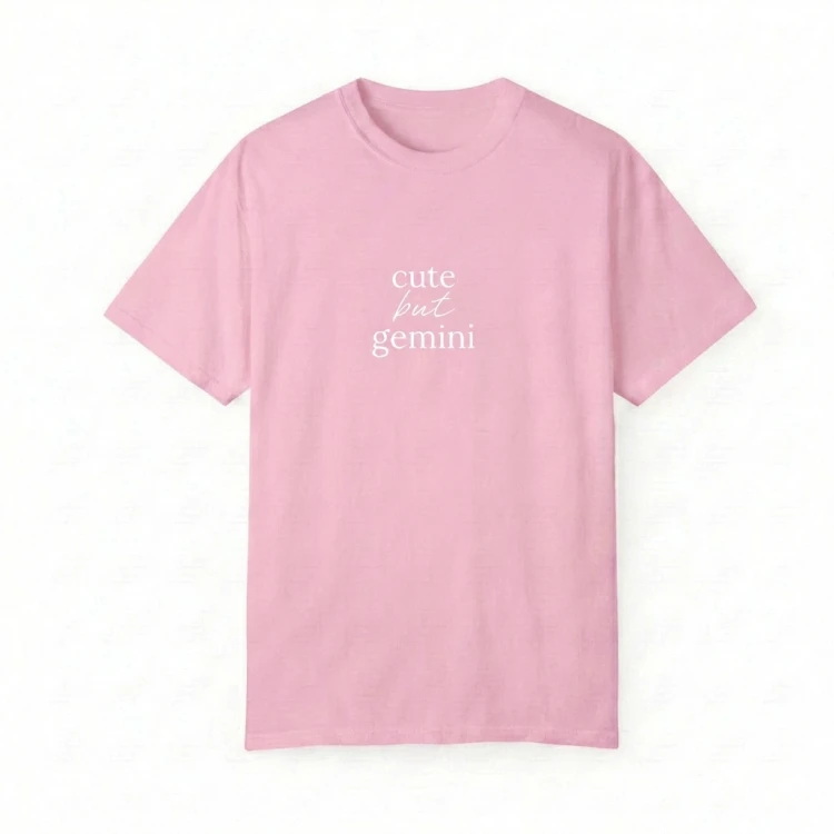 różowy t-shirt cute but gemini.png