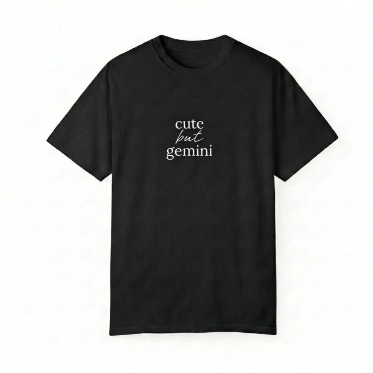 czarny t-shirt cute but gemini.png