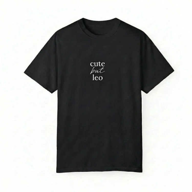 czarny t-shirt cute but leo.png