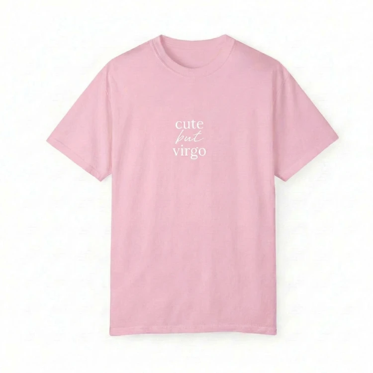 różowy t-shirt cute but virgo.png