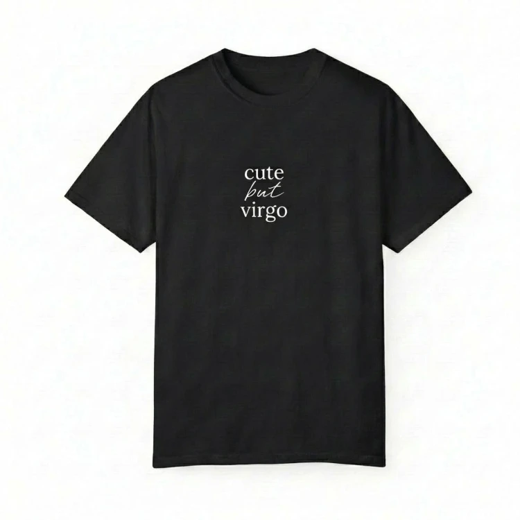 czarny t-shirt cute but virgo.png