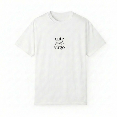 biały t-shirt cute but virgo.png