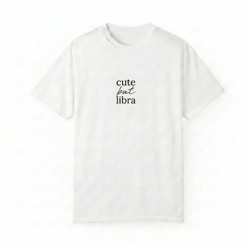 biały t-shirt cute but libra.png
