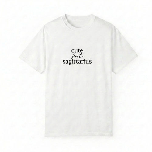biały t-shirt cute but sagittarius.png