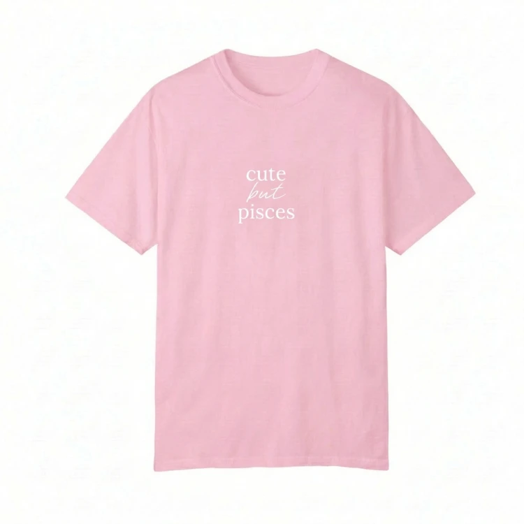 różowy t-shirt cute but pisces.png