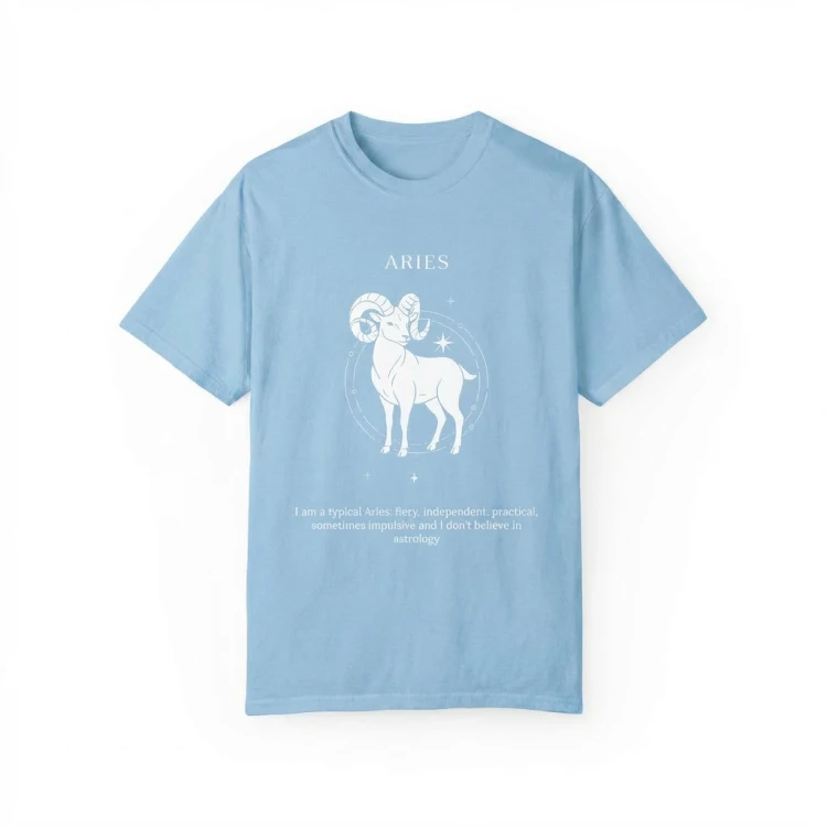 niebieski t-shirt znak zodiaku baran.png