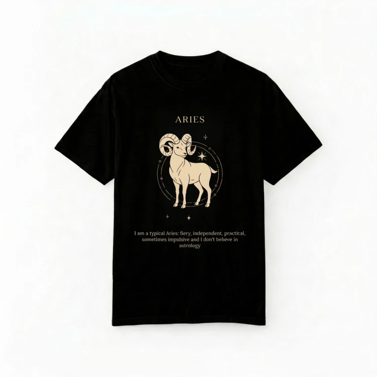 czarny t-shirt znak zodiaku baran.png