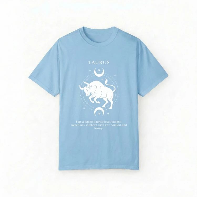 niebieski t-shirt znak zodiaku byk.png
