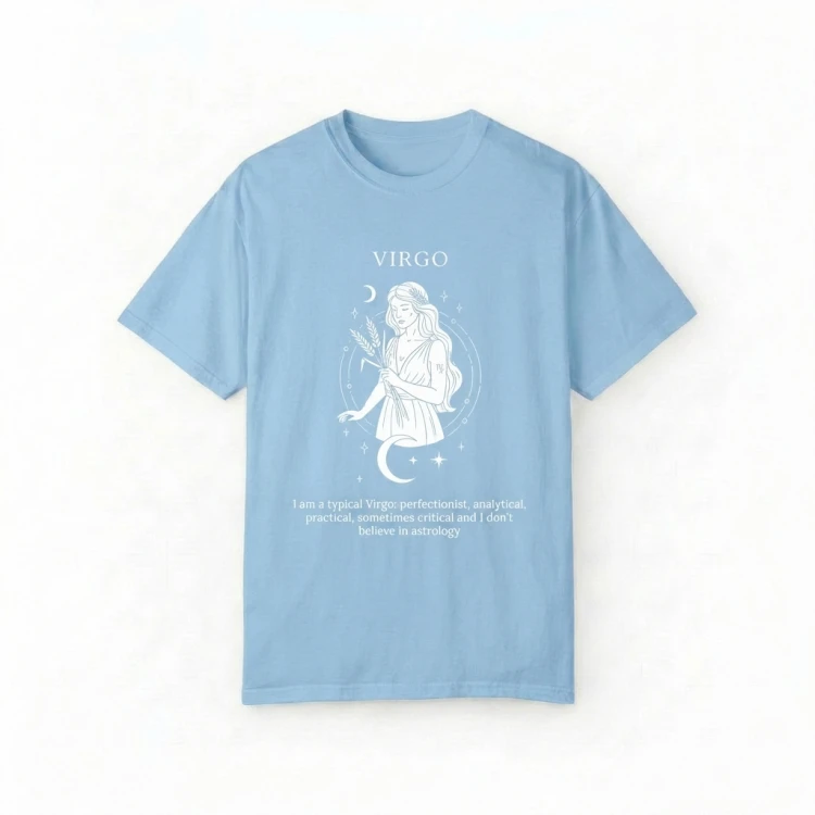 niebieski t-shirt znak zodiaku panna.png