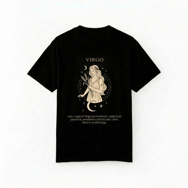 czarny t-shirt znak zodiaku panna.png