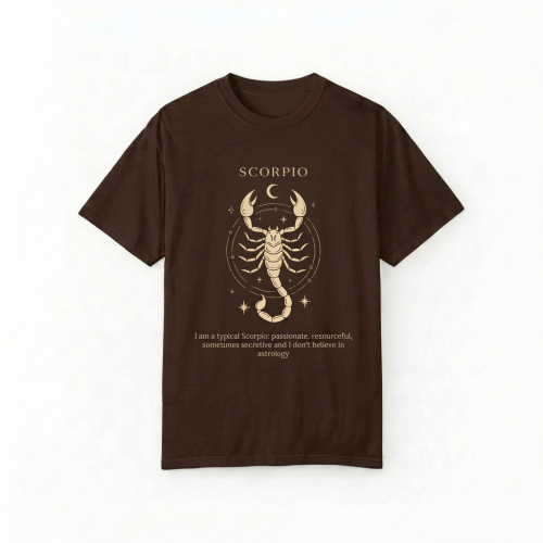 brązowy t-shirt znak zodiaku skorpion.png