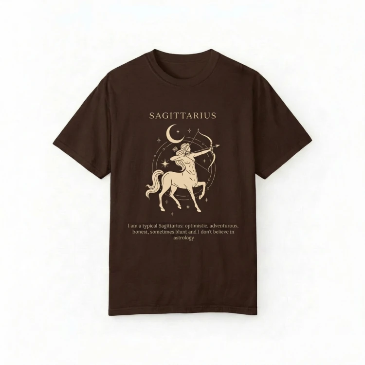 brązowy t-shirt znak zodiaku strzelec.png