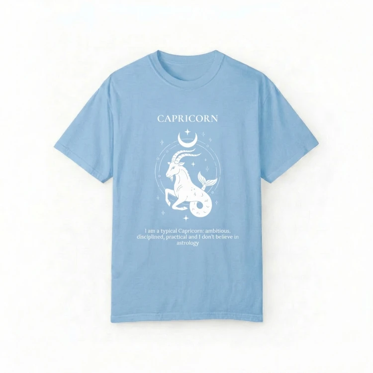 niebieski t-shirt znak zodiaku koziorożec.png