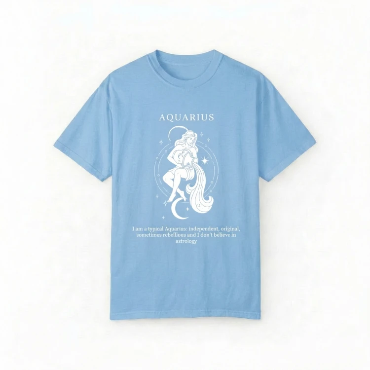 niebieski t-shirt znak zodiaku wodnik.png