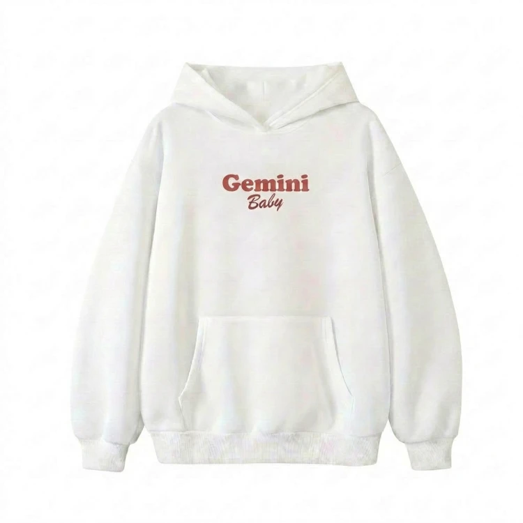 Biała Bluza bawełniana z kapturem gemini baby.png