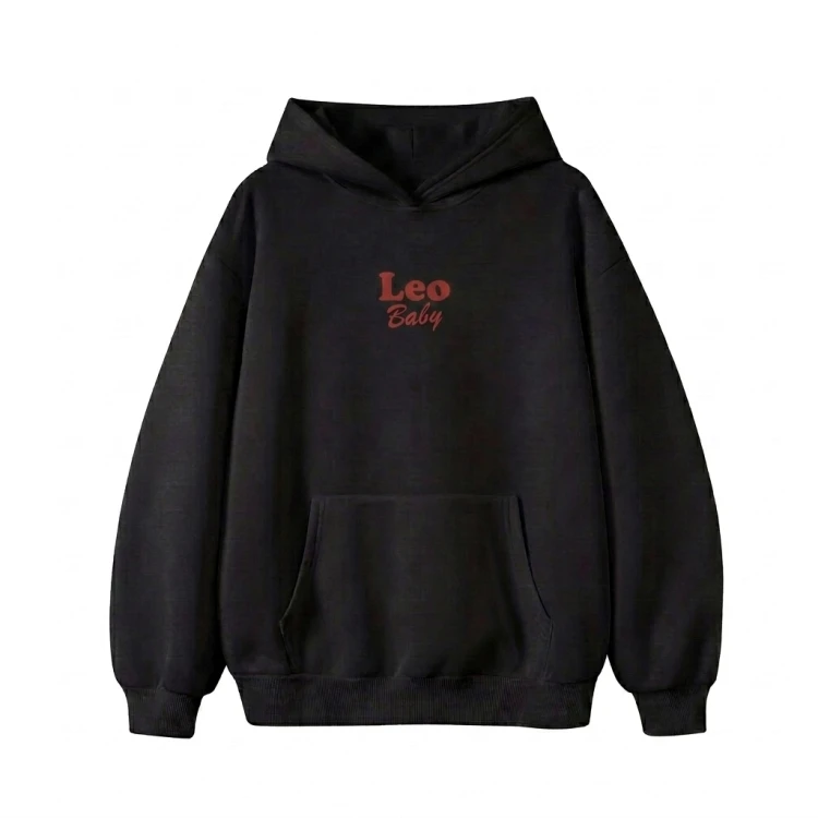 Czarna Bluza bawełniana z kapturem leo baby.png
