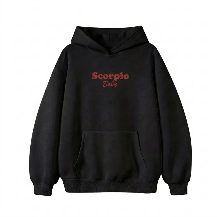 Czarna Bluza bawełniana z kapturem scorpio baby.png