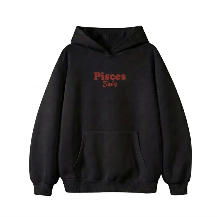 Czarna Bluza bawełniana z kapturem pisces baby.png